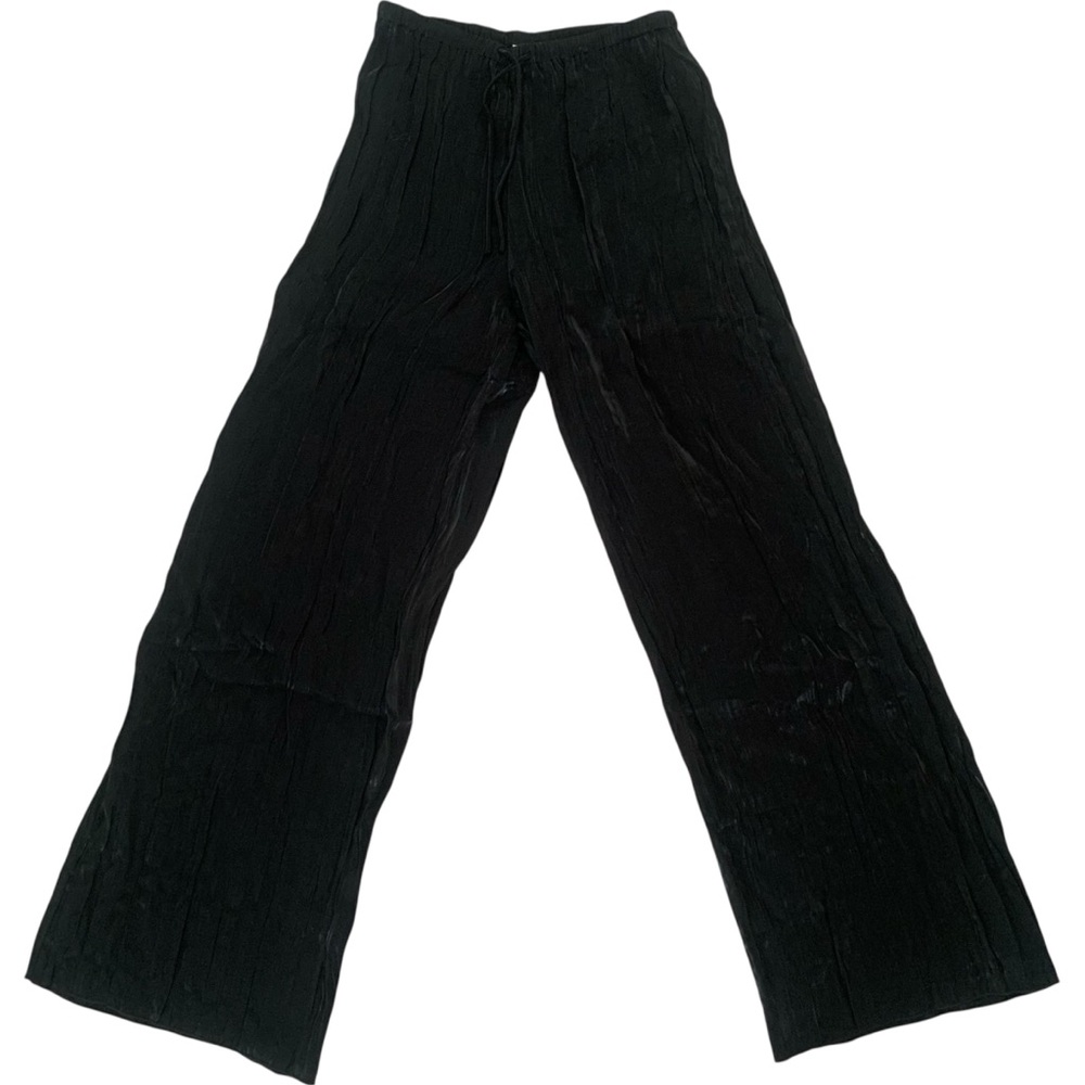 NWT Local European LE Black Crinkle Pants Size Small